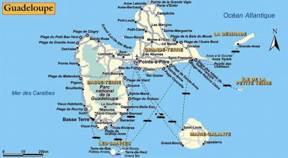 Carte Guadeloupe