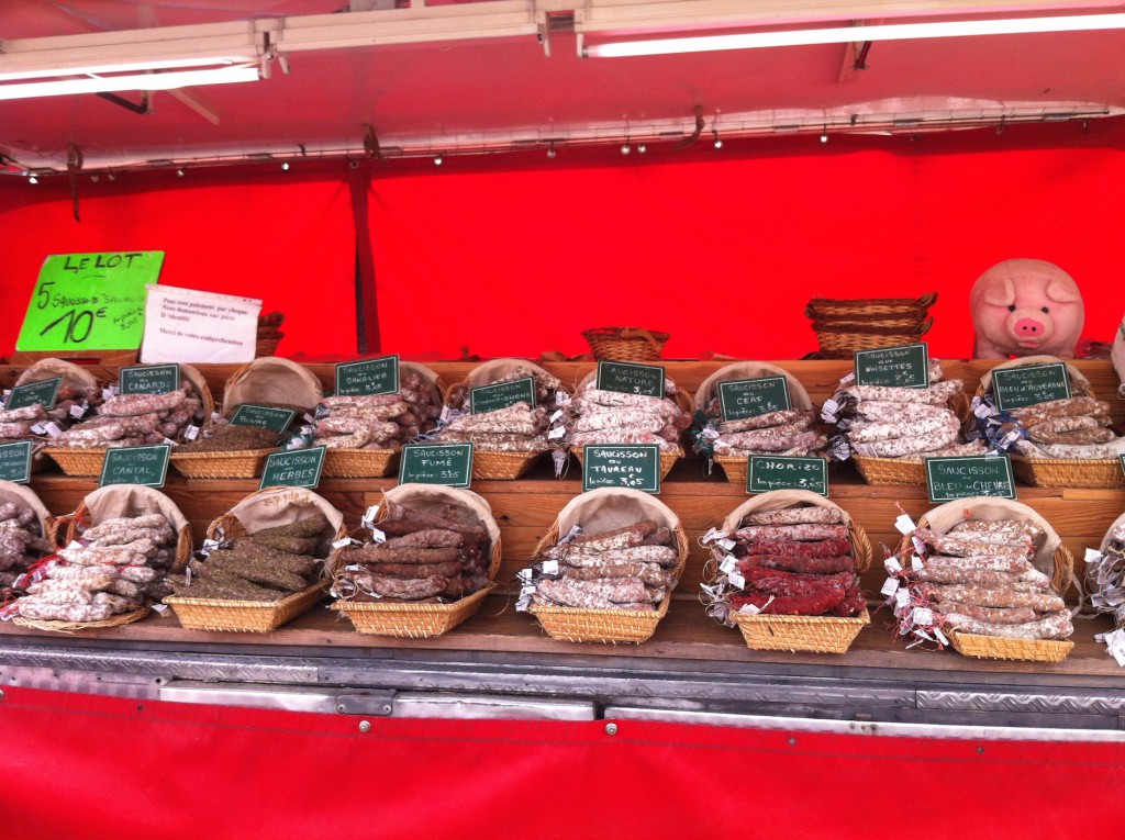 Marché de Charavines, Charcutier