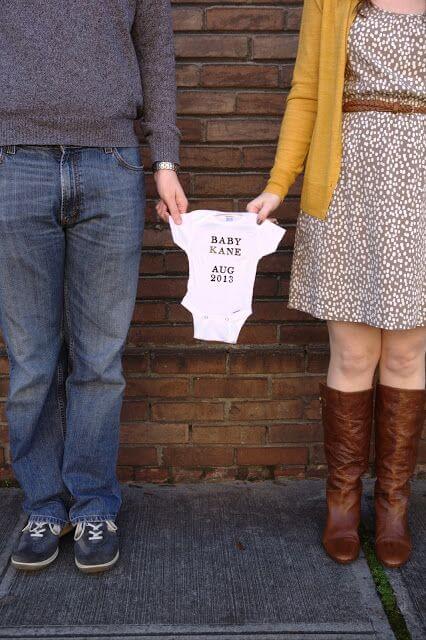 body bébé pour annoncer grossesse