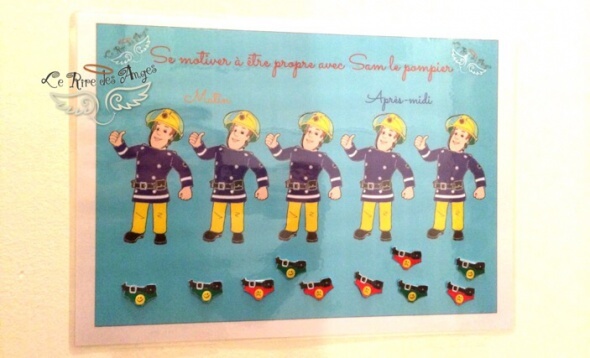 tableau propreté sam le pompier